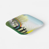 Assiettes En Carton Sunrise Rainbow Children (Angulaire)