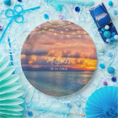 Assiettes En Carton Sunset Beach String Mariage (Fête)