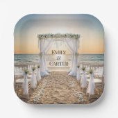 Assiettes En Carton Sunset Beach Wedding With Bridal Arch (Recto)
