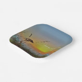 Assiettes En Carton Sunset plage (Angulaire)