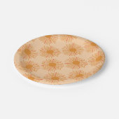 Assiettes En Carton Sunshine baby shower sunburst orange (Angle)