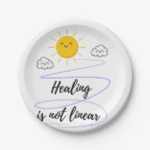 Assiettes En Carton Sunshine Party | Bon papier soleil et nuages (Devant)