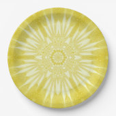Assiettes En Carton Sunshine Yellow Faux Tulle Design (Devant)