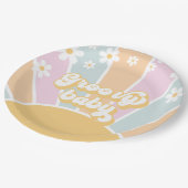 Assiettes En Carton Super Bébé pastel Retro Sunshine baby shower (Angle)