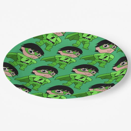 Assiettes En Carton Super Boy Action Hero (Angle)