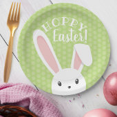 Assiettes En Carton Super drôle Hoppy Pâques Bunny Green Spring Party