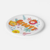 Assiettes En Carton Super Fleur Power Coloré rose (Angle)