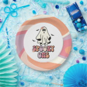 Assiettes En Carton super Ghost retro Halloween Éffrayant Un Anniversa (Fête)