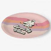 Assiettes En Carton super Ghost retro Halloween Vibes Éffrayantes Anni (Angle)