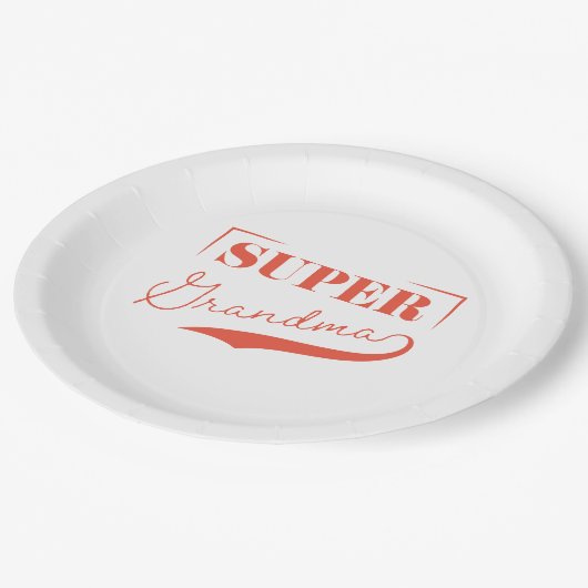 Assiettes En Carton Super grand-mère (Angle)