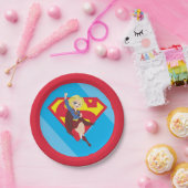 Assiettes En Carton Super Hero filles Supergirl DC (Fête)