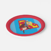 Assiettes En Carton Super Hero filles Supergirl DC (Angle)