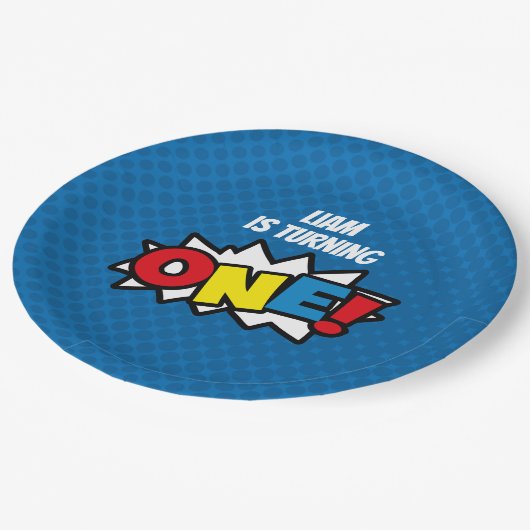 Assiettes En Carton Super héros ęr Birthay, plaques à papier (Angle)