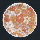 Assiettes En Carton Super Hippie Floral Rose Orange Fête des mariées<br><div class="desc">Plaques de papier super Hippie Floral Rose Orange - parfait pour une douche rétro été ou d'automne nuptiale !</div>