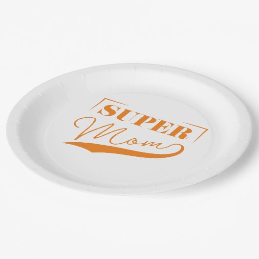 Assiettes En Carton Super Maman (Angle)