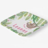 Assiettes En Carton Super mignon fille paresse anniversaire (Angulaire)
