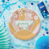 Assiettes En Carton Super One Retro Sunshine daisy boho (Fête)