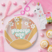 Assiettes En Carton Super One Retro Sunshine daisy boho (Fête)