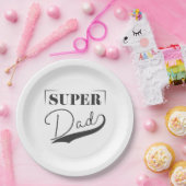 Assiettes En Carton Super papa (Fête)