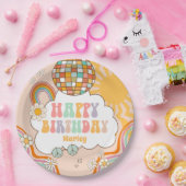 Assiettes En Carton Super Party Retro Hippie les années 70 Rainbow Ann (Fête)