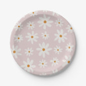 Assiettes En Carton Super Retro Blush Rose Daisy (Devant)
