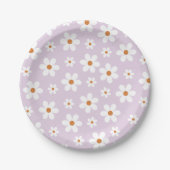 Assiettes En Carton Super Retro Daisy Purple (Devant)