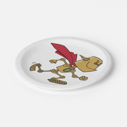 Assiettes En Carton Super Robot (Angle)