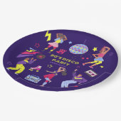 Assiettes En Carton Super Roller Disco Purple Party Millennial Retro (Angle)