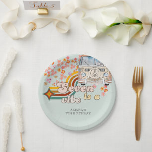 Assiettes En Carton Super Seven est la marguerite de vibe Van 7e anniv