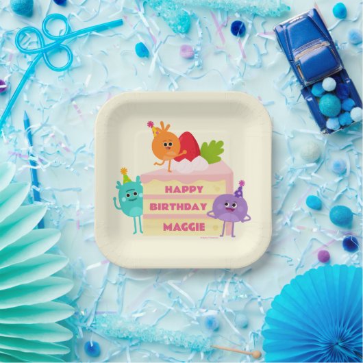 Assiettes En Carton Super simple | Numérique Space Anniversaire Gâteau (Fête)