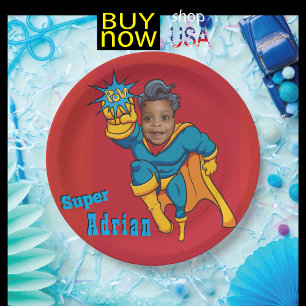 Assiettes En Carton Super Special Enfants 🌟 Superhero