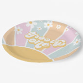 Assiettes En Carton Super Un pastel Retro Sunshine daisy boho (Angle)