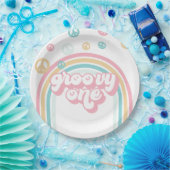 Assiettes En Carton Super un rétro été Rainbow (Fête)