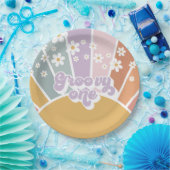 Assiettes En Carton Super un Sunshine rétro Rainbow Daisy (Fête)
