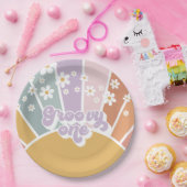 Assiettes En Carton Super un Sunshine rétro Rainbow Daisy (Fête)
