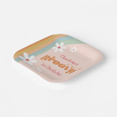 Assiettes En Carton Super White Daisies Fille 1er anniversaire (Angulaire)