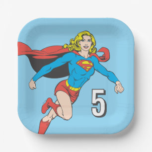 Assiettes En Carton Supergirl Pose 1