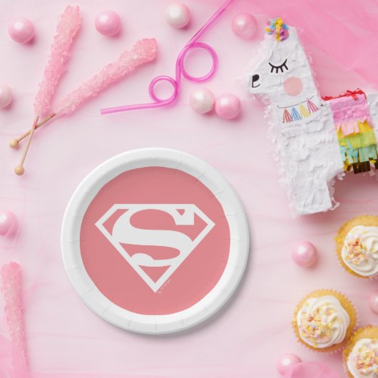 Assiettes En Carton Supergirl Solid S-Shield (Fête)