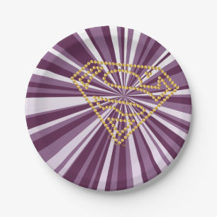 Assiettes En Carton Supergirl Studded S-Shield