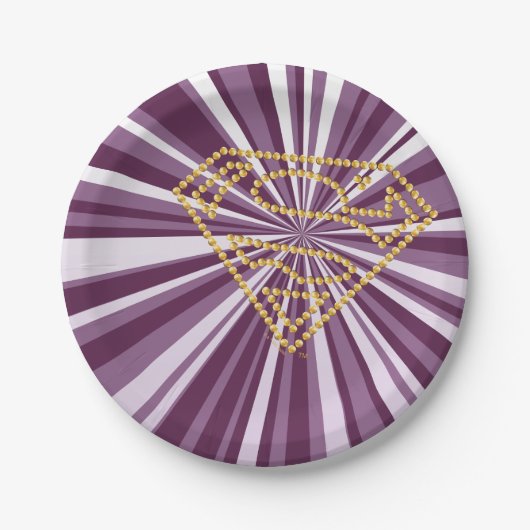 Assiettes En Carton Supergirl Studded S-Shield (Devant)