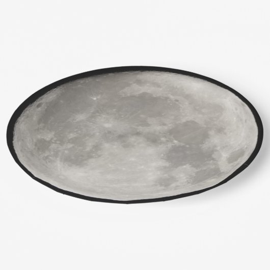 Assiettes En Carton Superlune dans le ciel noir (Angle)