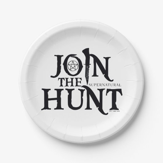 Assiettes En Carton Supernatural "Join the Hunt" (Devant)