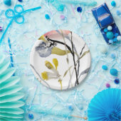 Assiettes En Carton Superposition de fleurs - Aquarelle Fleurs pastel (Fête)