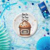 Assiettes En Carton Sur Fun Retro Boho Cake Bun Dans Le Baby shower Du (Fête)