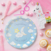 Assiettes En Carton Sur la Lune et les étoiles (Fête)