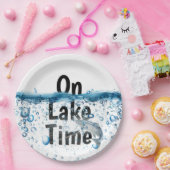 Assiettes En Carton Sur le lac Time avec poisson (Fête)