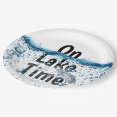 Assiettes En Carton Sur le lac Time avec poisson (Angle)