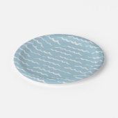 Assiettes En Carton Surf Blue Beach Waves Anniversaire (Angle)
