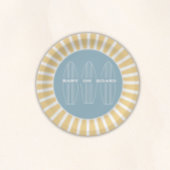 Assiettes En Carton Surf Board Baby Shower - Custom Gender Neutral