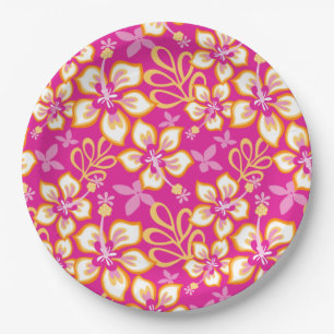 Assiettes En Carton Surf JUNGLE (COMBO ROSE CHAUDE)